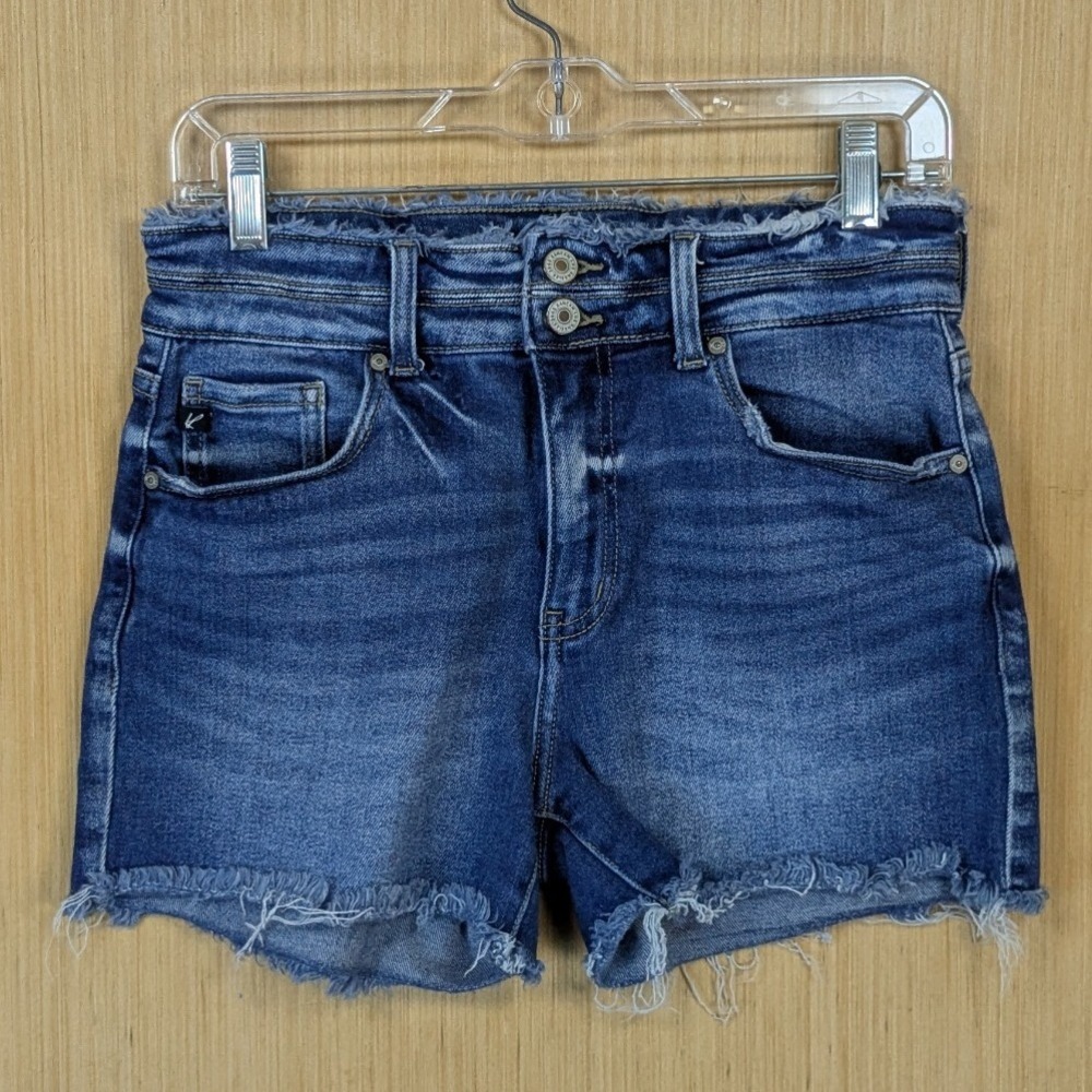 KanCan Maurices Womens Boho Western Festival Raw Hem‎ Denim Shorts Blue Size 28